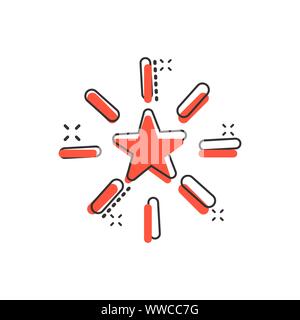 Exzellenz Symbol im Comic-stil. Star ribbon Vektor Cartoon Illustration auf weißem Hintergrund isoliert. Vergabe Medaille Geschäftskonzept splash Wirkung. Stock Vektor