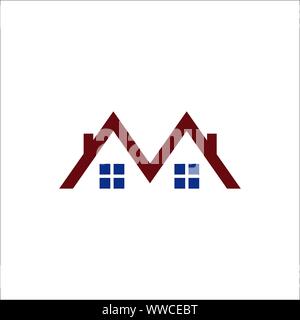 Wohnung Haus Immobilien Home Immo Logo Design vector Konzept und Idee Stock Vektor