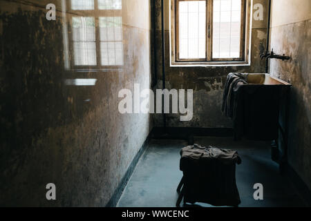 Oswiecim, Polen - 16. Juni 2019: Konzentrationslager Auschwitz Birkenau Museum Stockfoto