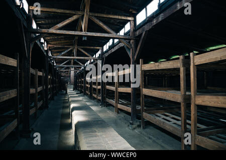 Oswiecim, Polen - 16. Juni 2019: Auschwitz II Birkenau KZ-Museum Stockfoto