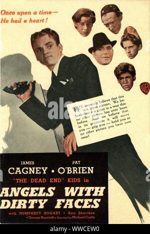JAMES CAGNEY als Rocky Sullivan Pat O'BRIEN als Vater Jerry Connolly und der 'DEAD END' Kinder in ENGEL MIT SCHMUTZIGEN GESICHTERN Regisseur Michael Curtiz 1938 Warner Bros. Stockfoto