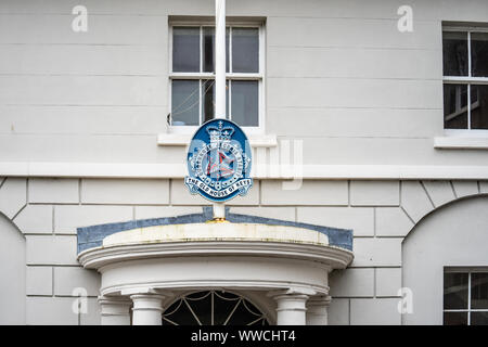 Das alte Haus von Schlüsseln ist der ehemalige Treffpunkt des Hauses der Schlüssel, der tynwald, der Insel des Parlaments Mann Stockfoto