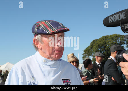 Goodwood, West Sussex, UK. 15. September 2019. Sir Jackie Stewart am Goodwood Revival in Goodwood, West Sussex, UK. © Malcolm Greig/Alamy leben Nachrichten Stockfoto