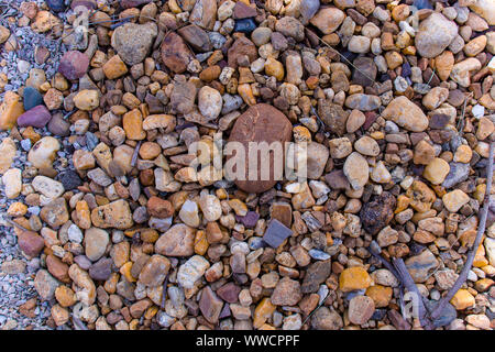 Zusammenfassung Hintergrund aus bunten Steinen, Steinen und Kies. Hochauflösende Bilder Galerie. Stockfoto