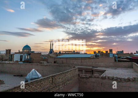 Blick über die Dächer von Yazd, Iran Stockfoto