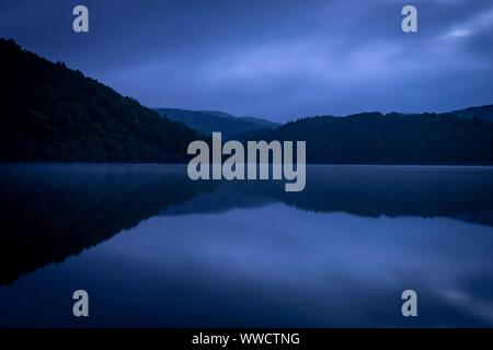 Bewölkt Tag im Nationalpark Eifel Deutschland. Stockfoto