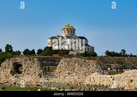 Chersonesus ist eine alte griechische Kolonie gegründet etwa vor 2.500 Jahren im südwestlichen Teil der Halbinsel Krim. Der hl. Wladimir Cat Stockfoto