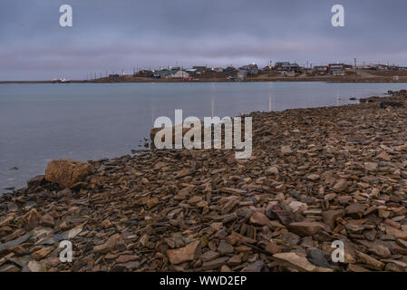 Arktischen Ozean Küste in Cambridge Bay, Nunavut, Kanada Stockfoto