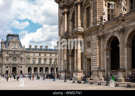 Landschaft Farbe Fotografie der Louvre in Paris, Frankreich. Stockfoto