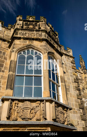 UK, County Durham, Bishop Auckland, Schloss, lange Esszimmer Fenster, im Jahre 1791 von James Wyatt für Bischof Shute Barrington umgebaut Stockfoto