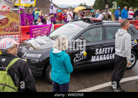 Phase 6 der Tour de France 2019, La Markstein, Frankreich. Stockfoto