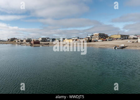 Arktischen Hafen an der Cambridge Bay, Nunavut, Kanada Stockfoto