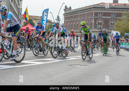 Legnano, Italien, 15. September 2019: Coppa Bernocchi, 101 Ausgabe des berühmten italienischen Radsport Wettbewerb. Stockfoto