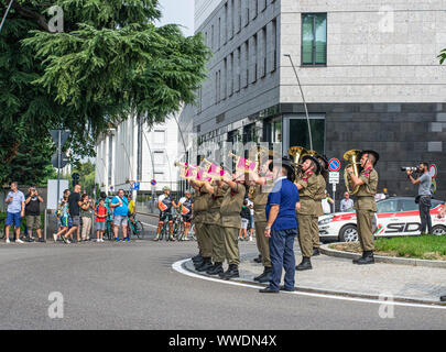 Legnano, Italien, 15. September 2019: Coppa Bernocchi, 101 Ausgabe des berühmten italienischen Radsport Wettbewerb. Stockfoto