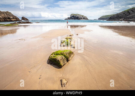 Arnia Strand, Liencres, Kantabrien, Spanien Stockfoto