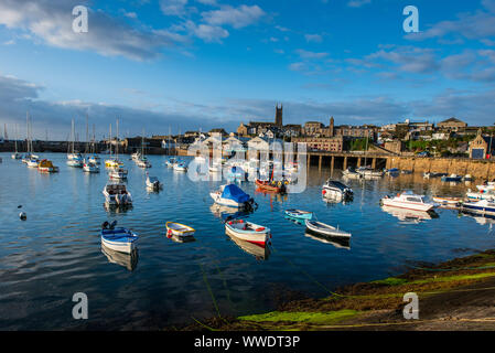 Hafen von Penzance Cornwall UK. Penzance ist die westlichste größere Stadt in Cornwall. Stockfoto