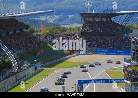 Nürburg, Deutschland. 15 Sep, 2019. Nürburg, Deutschland 13.-15. September 2019: DTM Nürburgring - Rennen 2 - 2019 Einleitung | Nutzung der weltweiten Kredit: dpa/Alamy leben Nachrichten Stockfoto