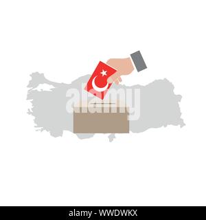 Türkei Wahl (Akp, Mhp, KWK, Bbp, Sp, iyi) Vektor Arbeiten Stock Vektor