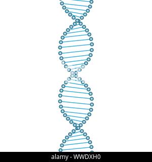 Abstrakte DNA-Strang-Symbol. Isoliert auf weißem Hintergrund. Vektor-illustration Stock Vektor