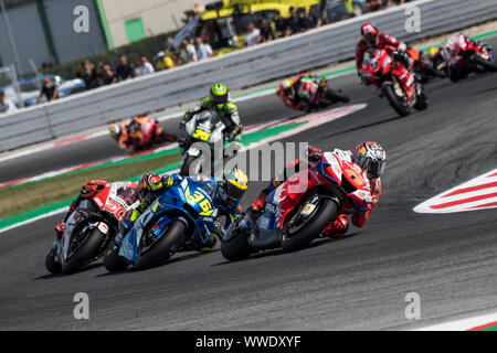 15. September 2019; Misano World Circuit Marco Simoncelli, Santa Monica Cella, Italien; MotoGP, San Marino GP, Race Day; Motogp rennen Moment Stockfoto