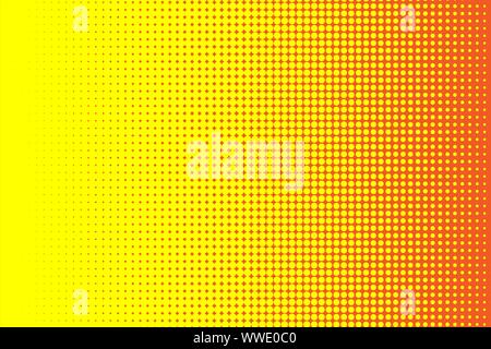 Abstract vector Comics Pop-Art Stil Vorlage, Gelb und Rot halftone Hintergrund Stock Vektor