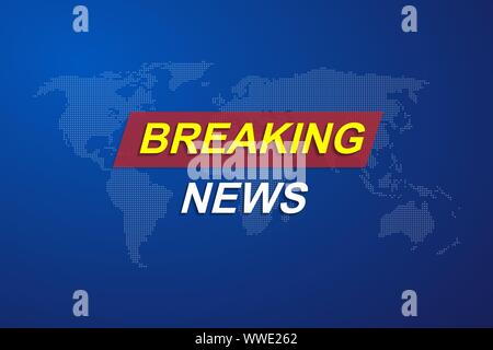 Breaking News Titel Vorlage für TV-Bildschirm Hintergrund Stock Vektor