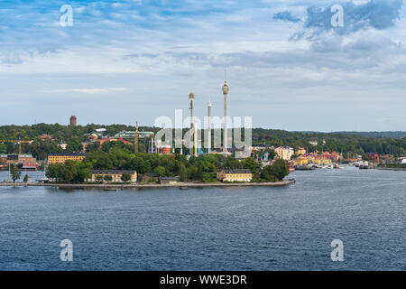 Stockholm, Schweden. September 2019. Die Luftaufnahme der Luna Park Stockfoto