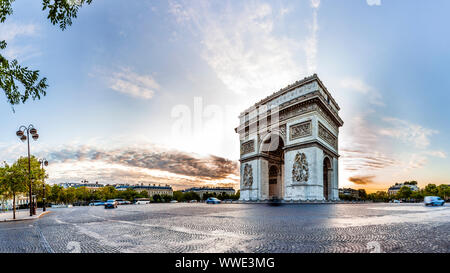 Paris Triumphbogen der Arc de Triomphe de l'Etoile, Frankreich Stockfoto