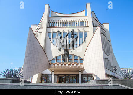 Grodno regionale Drama Theater Gebäude ist in Grodno, Weißrussland am 31. August 2019 © Michal Fludra/Alamy Live Nachrichten gesehen Stockfoto