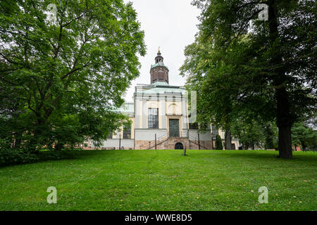 Stockholm, Schweden. September 2019. Ein Blick auf die kungsholmen Kirche und der Park Stockfoto