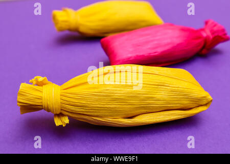 Bunten Süßigkeiten Tamales in Mexiko Stockfoto