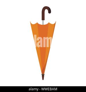 Vektor stilisierte geschlossen, gefaltet Regenschirmsymbol flache Bauweise Stock Vektor