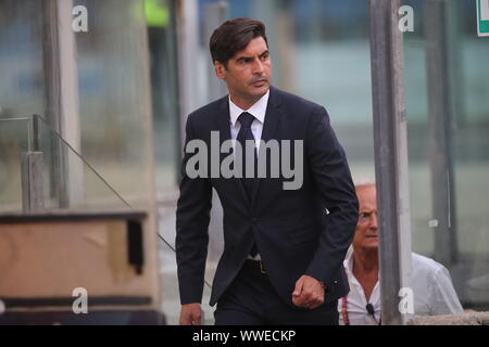 Rom, Italien. 15 Sep, 2019. Rom, Italien, 15. September 2019: Paulo Fonseca (ALS ROMA COACH) in der Serie A Fußball Spiel als Roma und SASSUOLO, im Olympiastadion in Rom. Credit: Unabhängige Fotoagentur/Alamy leben Nachrichten Stockfoto