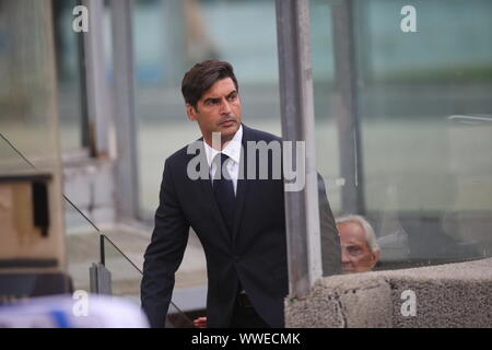 Rom, Italien. 15 Sep, 2019. Rom, Italien, 15. September 2019: Paulo Fonseca (AS Roma) in der Serie A Fußball Spiel als Roma und SASSUOLO, im Olympiastadion in Rom. Credit: Unabhängige Fotoagentur/Alamy leben Nachrichten Stockfoto