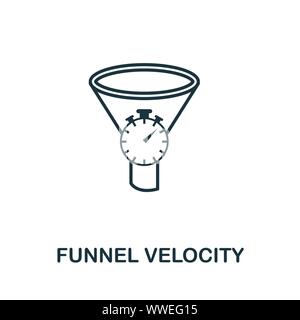 Trichter Velocity Umrisse Symbol. Thin Line Konzept Element aus CRM-icons Collection. Kreative Trichter Velocity Symbol für mobile Apps und Internetnutzung Stock Vektor