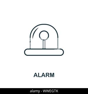 Alarm übersicht Symbol. Thin Line Konzept Element aus Brandschutz icons Collection. Kreative Alarmsymbol für mobile Apps und Internetnutzung Stock Vektor