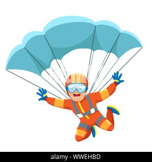 Fallschirm skydiver Symbol Stock Vektor