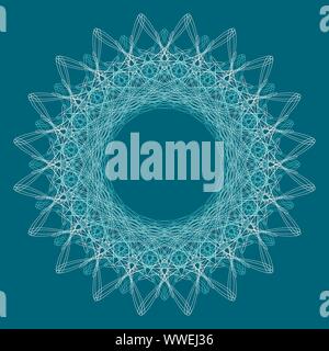 Dekorative runde Spitze Muster Hintergrund für das Zertifikat, Hinweis, Ticket, Belohnung, Diplom, Gutschein Design. Stock Vektor