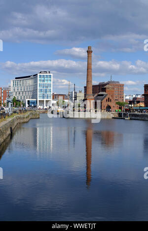 Pumpenhaus und Royal Albert Dock, Liverpool, Merseyside, UK Stockfoto