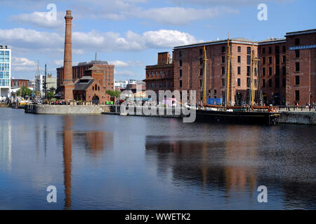 Pumpenhaus und Royal Albert Dock, Liverpool, Merseyside, UK Stockfoto