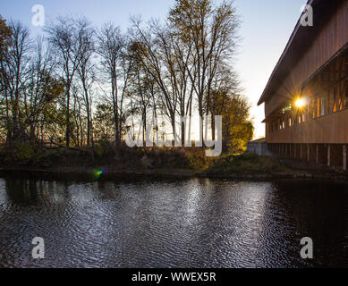 Buck laufen Covered Bridge, Ohio Stockfoto