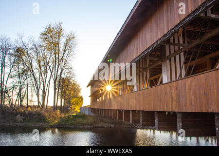 Buck laufen Covered Bridge, Ohio Stockfoto