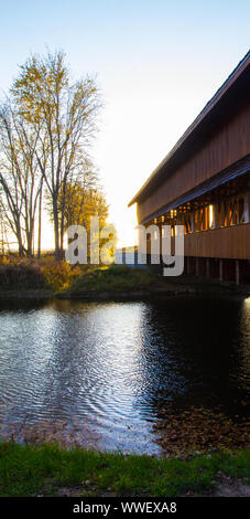 Buck laufen Covered Bridge, Ohio Stockfoto