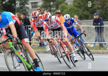 Montreal, Kanada. 15.09.2019. Reiter konkurrieren in den Grand Prix Cycliste Straße Rennen in Montreal Stockfoto