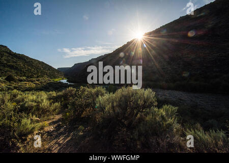 Arroyo Hondo in der Nähe von Rio Grande, Taos County, New Mexico, USA Stockfoto