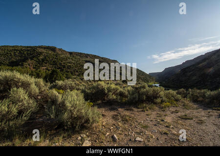 Arroyo Hondo in der Nähe von Rio Grande, Taos County, New Mexico, USA Stockfoto