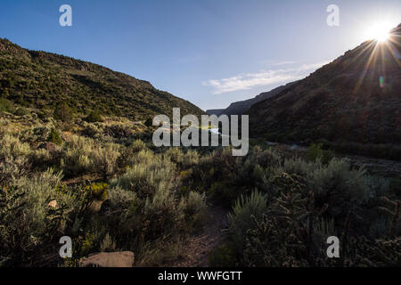 Arroyo Hondo in der Nähe von Rio Grande, Taos County, New Mexico, USA Stockfoto