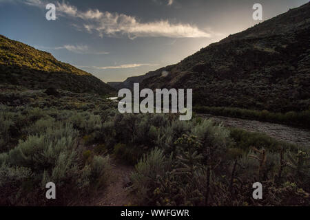 Arroyo Hondo in der Nähe von Rio Grande, Taos County, New Mexico, USA Stockfoto