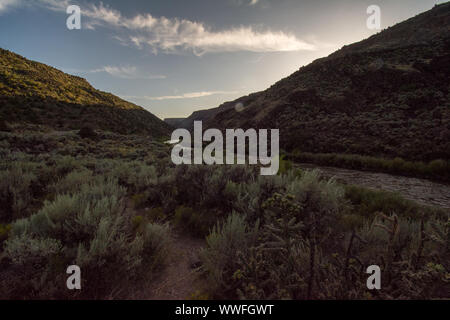 Arroyo Hondo in der Nähe von Rio Grande, Taos County, New Mexico, USA Stockfoto