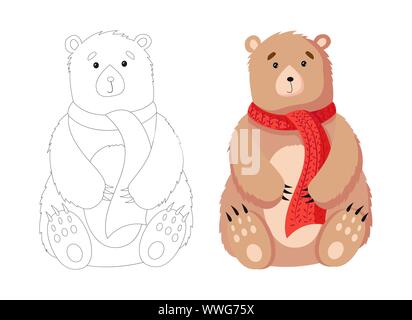 Weihnachten tragen. Flache Vector Illustration auf weißem Hintergrund Stock Vektor